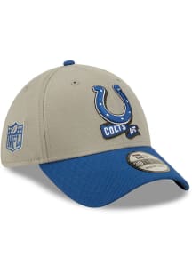 New Era Indianapolis Colts Mens Blue Alt 2022 Sideline 39THIRTY Flex Hat