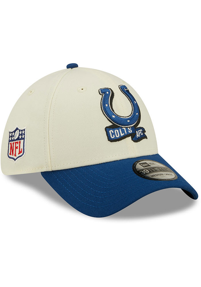 New Era Indianapolis Colts Mens Ivory 2022 Sideline 39THIRTY Flex Hat