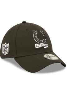 New Era Indianapolis Colts Mens Black 2022 Sideline BW 39THIRTY Flex Hat