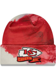 New Era Kansas City Chiefs Red 2022 Ink Dye Cuff Mens Knit Hat