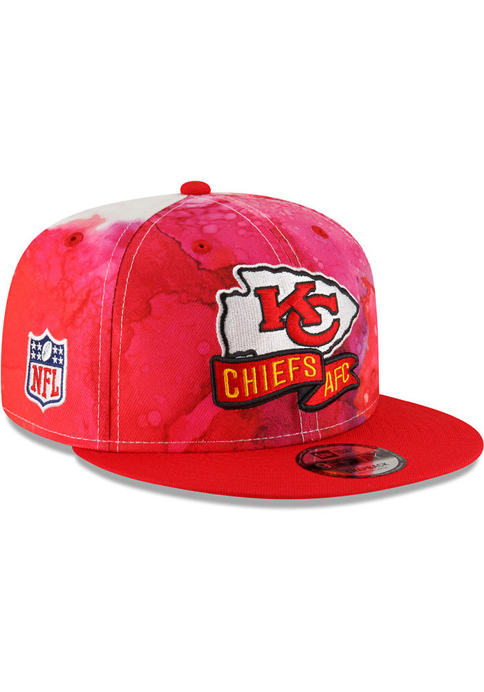 New Era Kansas City Chiefs Red Ink Dye 2022 Sideline 9FIFTY Mens Snapback Hat