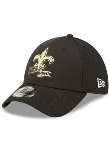 New Era New Orleans Saints Mens Black 2022 Coaches 39THIRTY Flex Hat