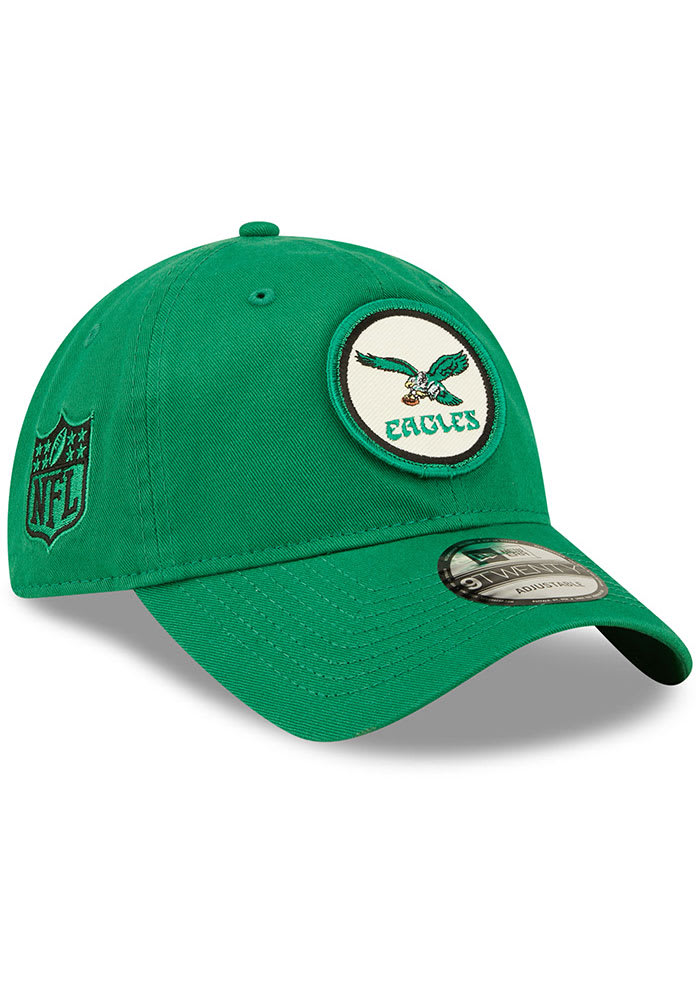 New Era Philadelphia Eagles Retro 2022 Sideline 9TWENTY Adjustable Hat - Green