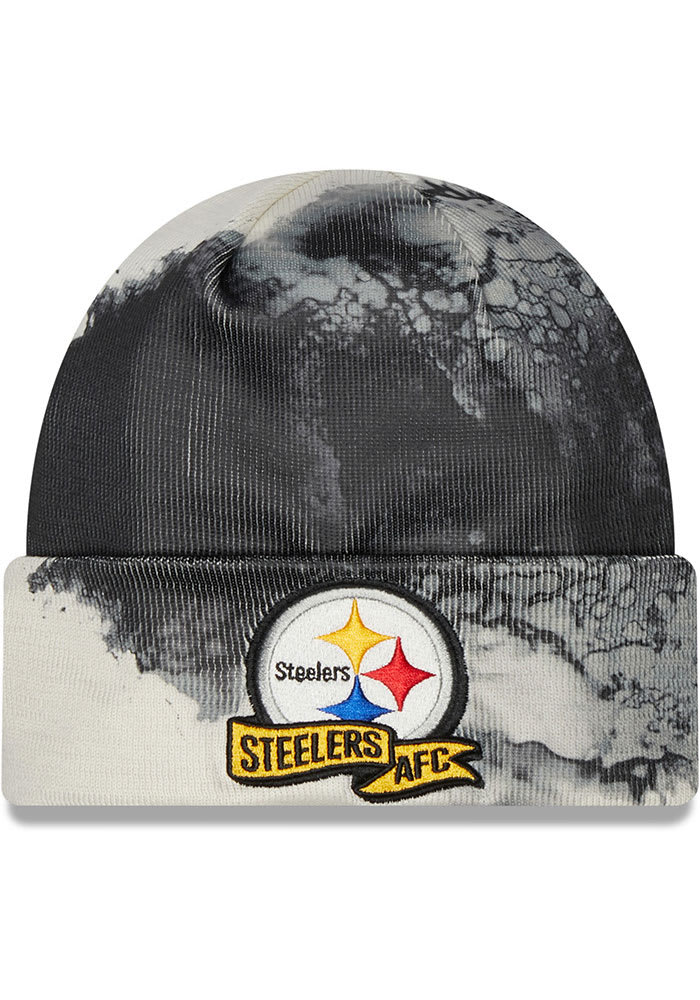 New Era Pittsburgh Steelers Black 2022 Ink Dye Cuff Mens Knit Hat