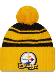 New Era Pittsburgh Steelers Black Alt 2022 Sideline Sport Mens Knit Hat