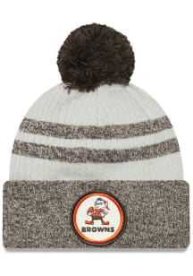 New Era Cleveland Browns Black JR Retro 2022 Sideline Sport Youth Knit Hat