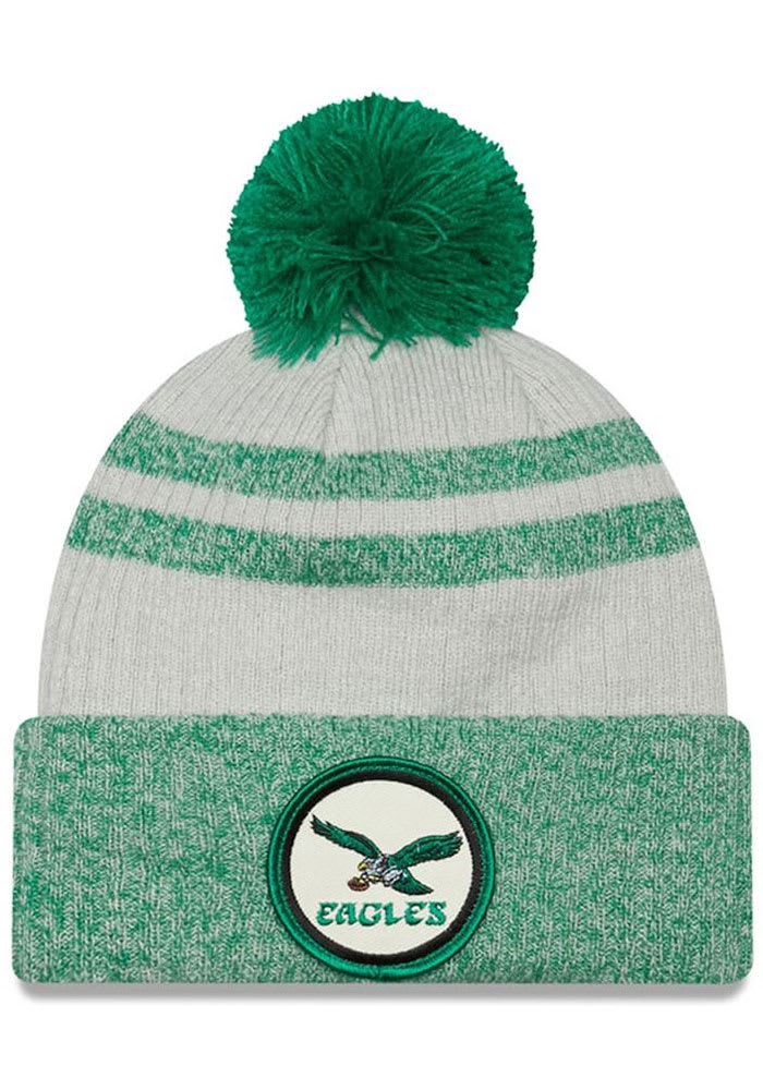 New Era Philadelphia Eagles Green JR Retro 2022 Sideline Sport Youth Knit Hat