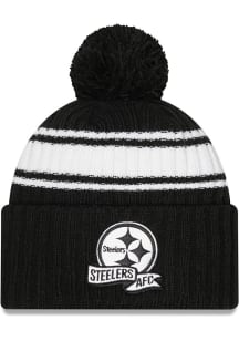 New Era Pittsburgh Steelers Black JR 2022 Sideline Sport Youth Knit Hat