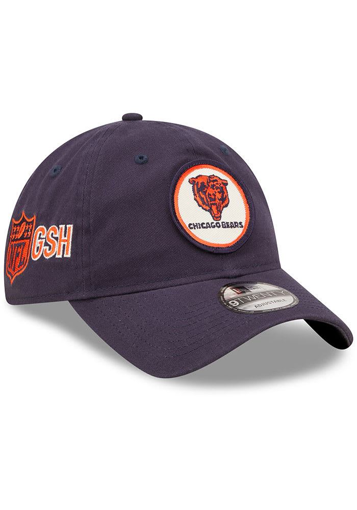 New Era Chicago Bears Retro 2022 Sideline 9TWENTY Adjustable Hat - Navy Blue