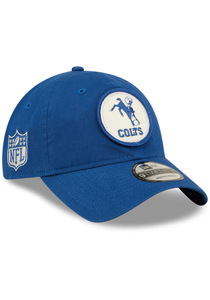 New Era Indianapolis Colts Retro 2022 Sideline 9TWENTY Adjustable Hat - Blue