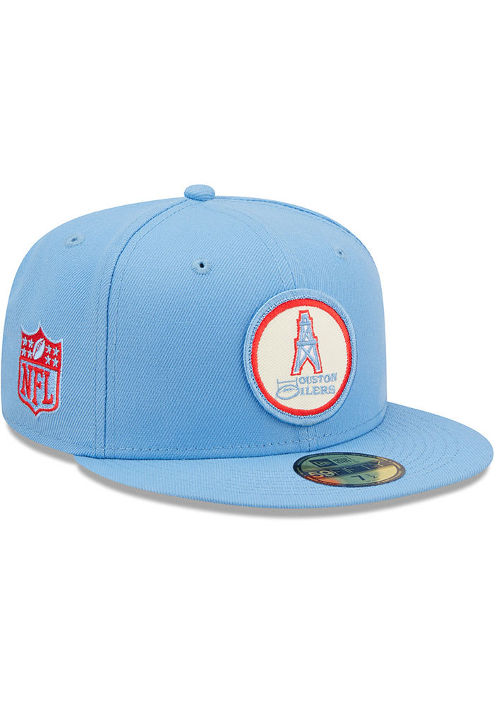 New Era Houston Oilers Mens Black Retro 2022 Sideline 59FIFTY Fitted Hat