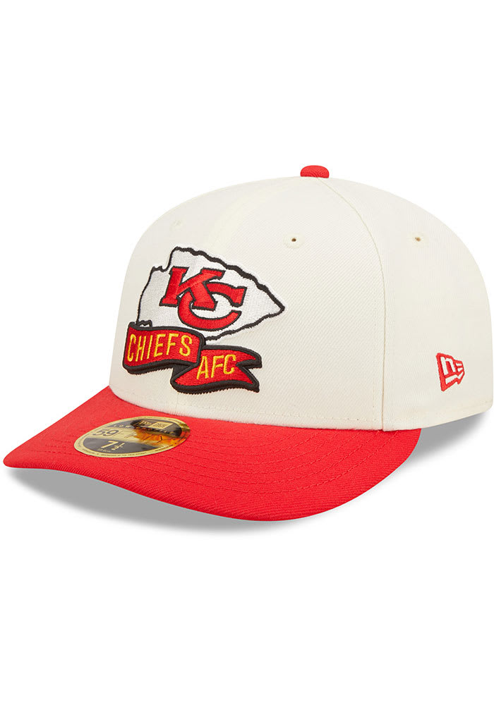 New Era Kansas City Chiefs Mens Red 2022 Sideline Low Pro 59FIFTY Fitted Hat