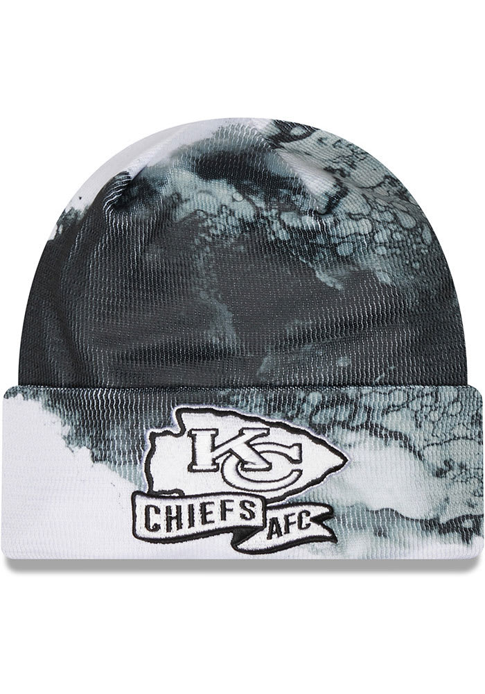 New Era Kansas City Chiefs Black 2022 Ink Dye Cuff Mens Knit Hat