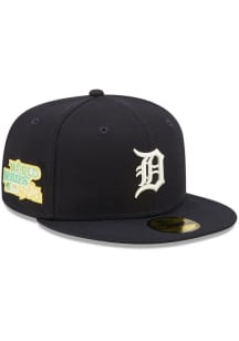 New Era Detroit Tigers Mens Navy Blue Citrus Pop 59FIFTY Fitted Hat