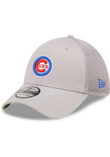 New Era Chicago Cubs Mens Grey Team Neo 39THIRTY Flex Hat