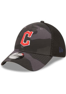 New Era Cleveland Guardians Mens Black Camo 39THIRTY Flex Hat