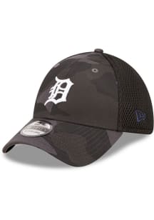 New Era Detroit Tigers Mens Black Camo 39THIRTY Flex Hat