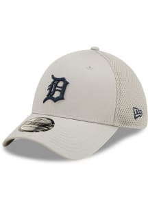 New Era Detroit Tigers Mens Grey Team Neo 39THIRTY Flex Hat