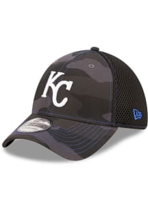 New Era Kansas City Royals Mens Black Camo 39THIRTY Flex Hat