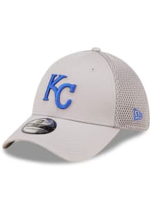 New Era Kansas City Royals Mens Grey Team Neo 39THIRTY Flex Hat