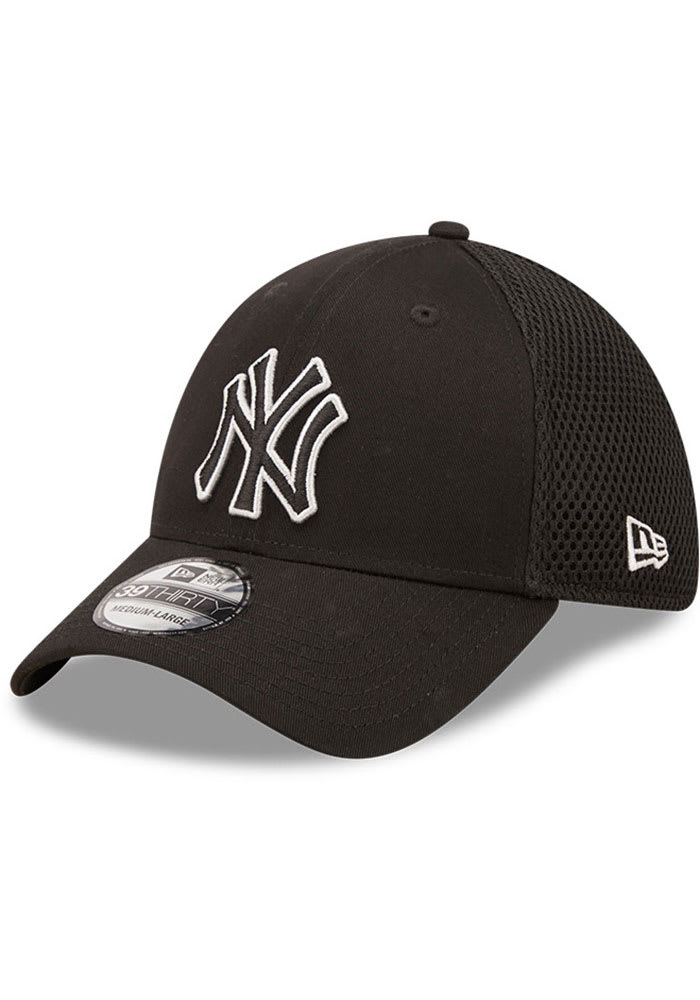 Men's New Era New York Yankees Black on Black Dashmark Neo 39THIRTY Flex Hat