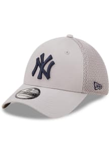 New Era New York Yankees Mens Grey Team Neo 39THIRTY Flex Hat