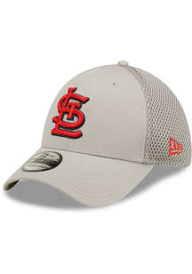 New Era St Louis Cardinals Mens Grey Team Neo 39THIRTY Flex Hat