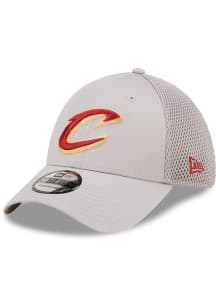 New Era Cleveland Cavaliers Mens Grey Team Neo 39THIRTY Flex Hat
