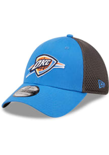 New Era Oklahoma City Thunder Mens Blue Team Neo 39THIRTY Flex Hat