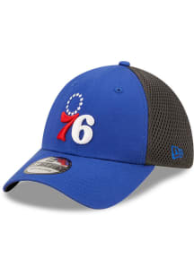 New Era Philadelphia 76ers Mens Blue Team Neo 39THIRTY Flex Hat
