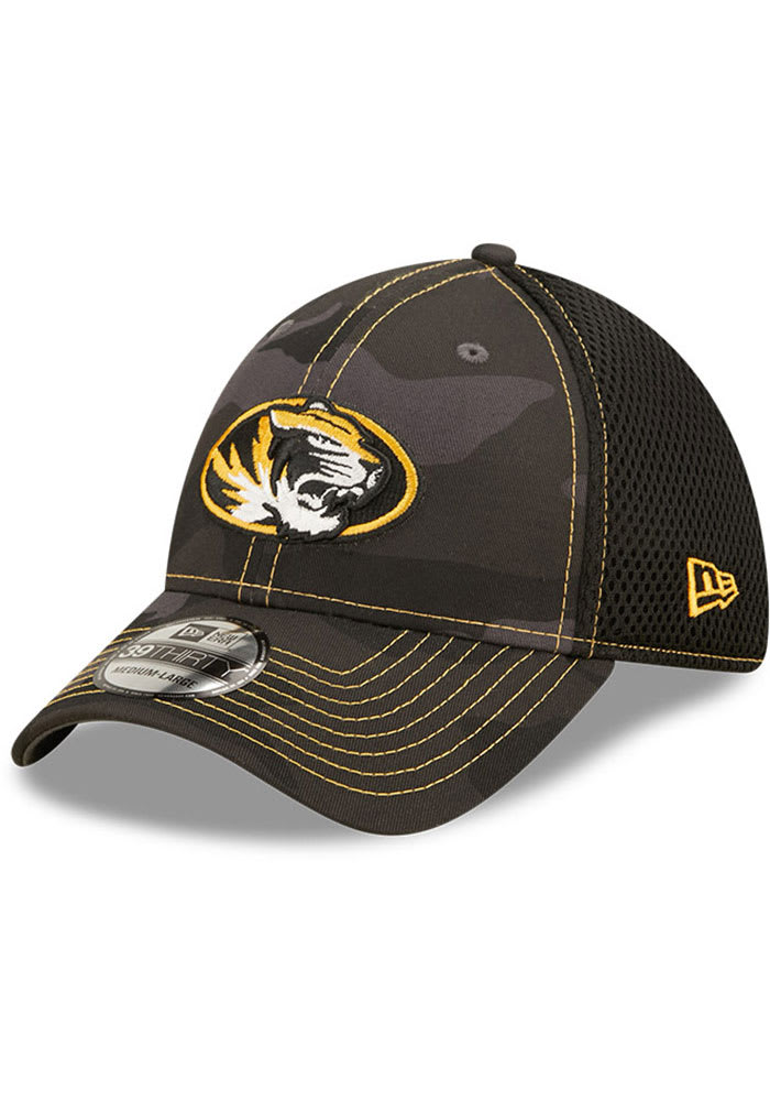 New Era Missouri Tigers Mens Black Camo 39THIRTY Flex Hat