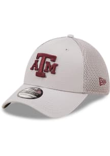 New Era Texas A&amp;M Aggies Mens Grey Team Neo 39THIRTY Flex Hat