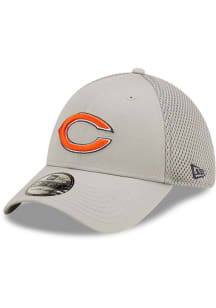 New Era Chicago Bears Mens Grey Team Neo 39THIRTY Flex Hat