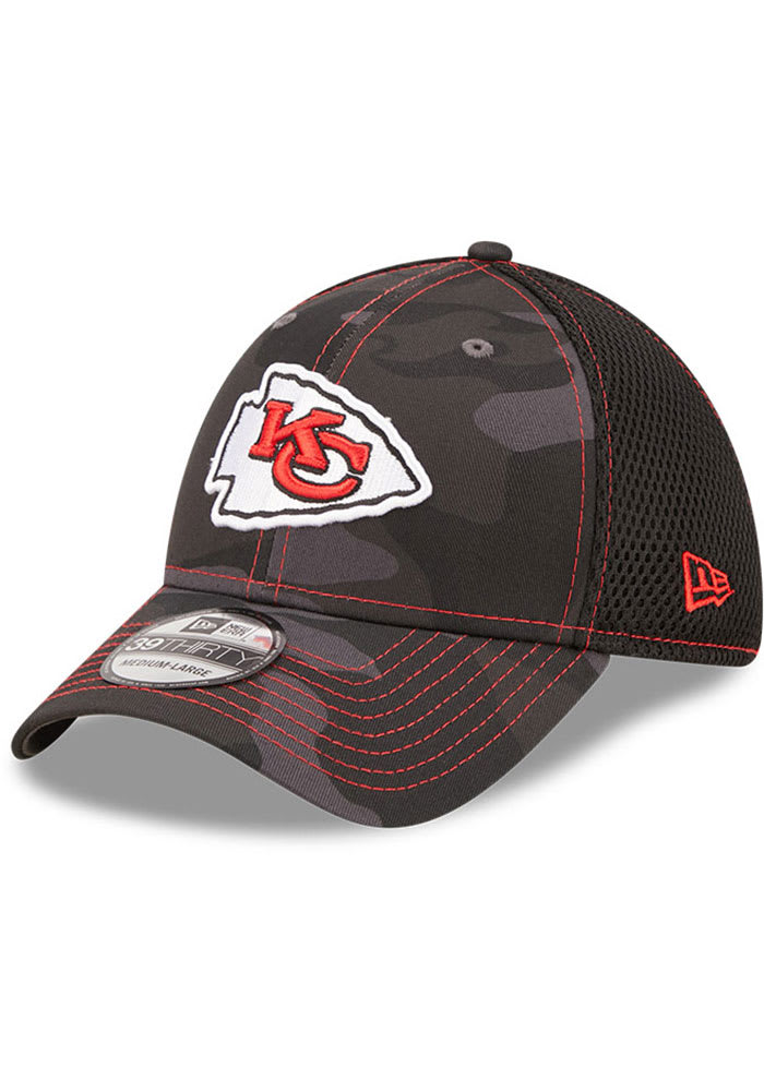 Men's New Era Black Kansas City Chiefs Camo Front Neo 39THIRTY