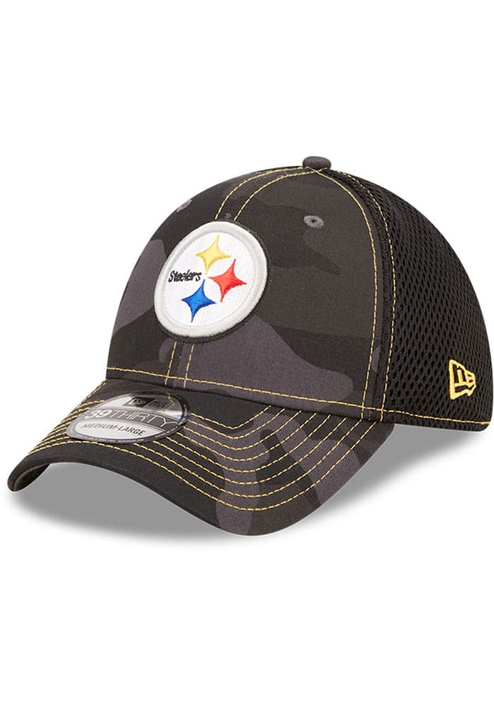 New Era 39THIRTY Pittsburgh Steelers Hat 2022 Salute Service M/L Flex Black  Cap