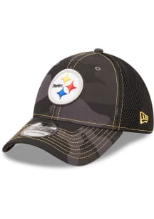 New Era Pittsburgh Steelers Mens Black Camo 39THIRTY Flex Hat