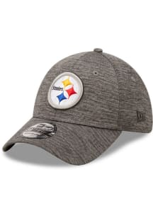 New Era Pittsburgh Steelers Mens Grey Essential 39THIRTY Flex Hat