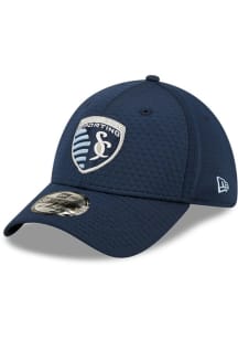 New Era Sporting Kansas City Mens Navy Blue Essential 39THIRTY Flex Hat