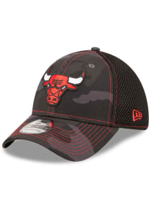 New Era Chicago Bulls Mens Black Camo 39THIRTY Flex Hat