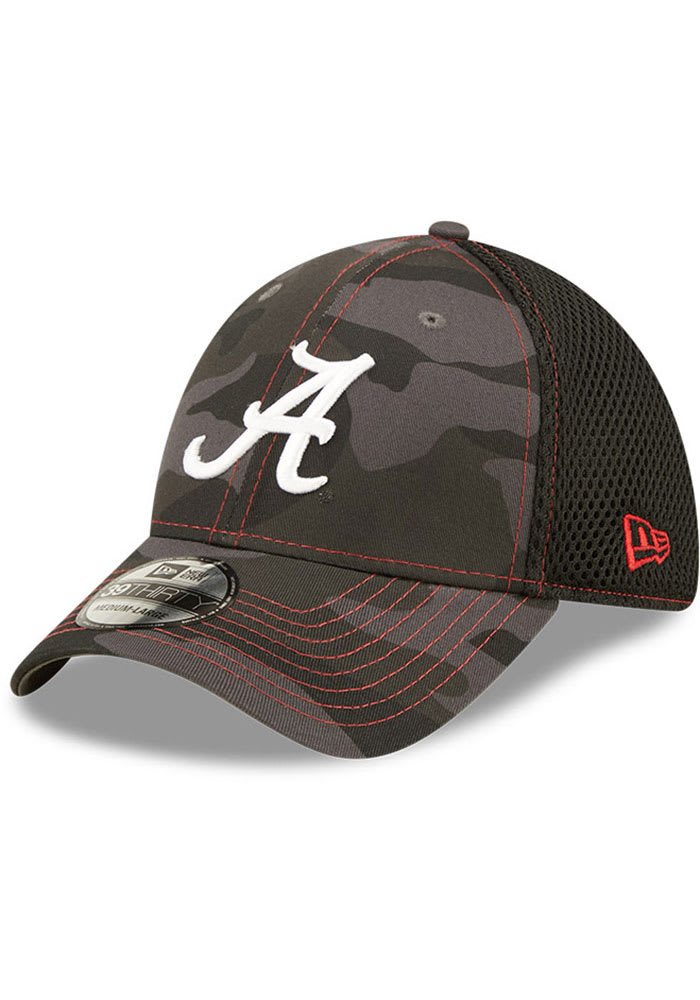 Alabama Crimson Tide Camo 39THIRTY Black New Era Flex Hat