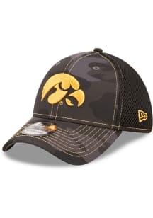 New Era Iowa Hawkeyes Mens Black Camo 39THIRTY Flex Hat