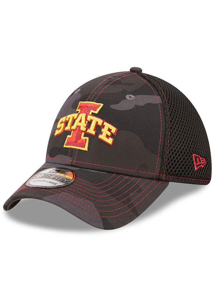 Iowa State Cyclones Camo 39THIRTY Black New Era Flex Hat