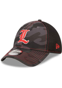 New Era Louisville Cardinals Mens Black Camo 39THIRTY Flex Hat