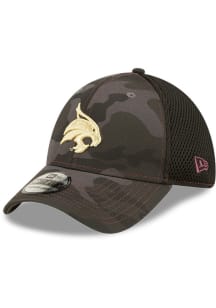 New Era Texas State Bobcats Mens Black Camo 39THIRTY Flex Hat