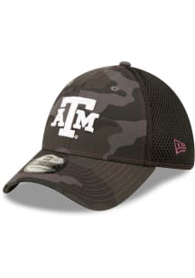 New Era Texas A&amp;M Aggies Mens Black Camo 39THIRTY Flex Hat