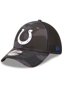 New Era Indianapolis Colts Mens Black Camo 39THIRTY Flex Hat