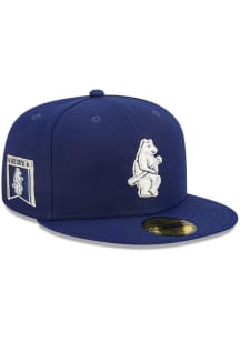 New Era Chicago Cubs Mens Navy Blue Bannerside 59FIFTY Fitted Hat