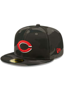 New Era Cincinnati Reds Mens Black Camo 59FIFTY Fitted Hat