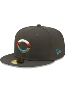 New Era Cincinnati Reds Mens Grey Color Pack Multi 59FIFTY Fitted Hat