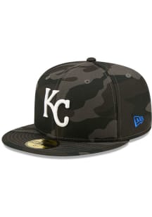 New Era Kansas City Royals Mens Black Camo 59FIFTY Fitted Hat